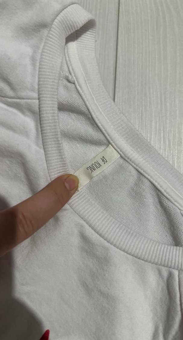 Beyaz Kısa Kollu Baskılı Kadın Sweatshirt - Görsel 4