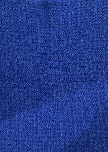 Kadın Koyu Mavi Kısa Triko Kazak - Görsel 4