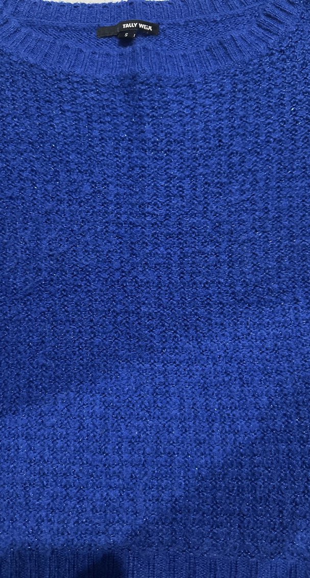 Kadın Koyu Mavi Kısa Triko Kazak - Görsel 4