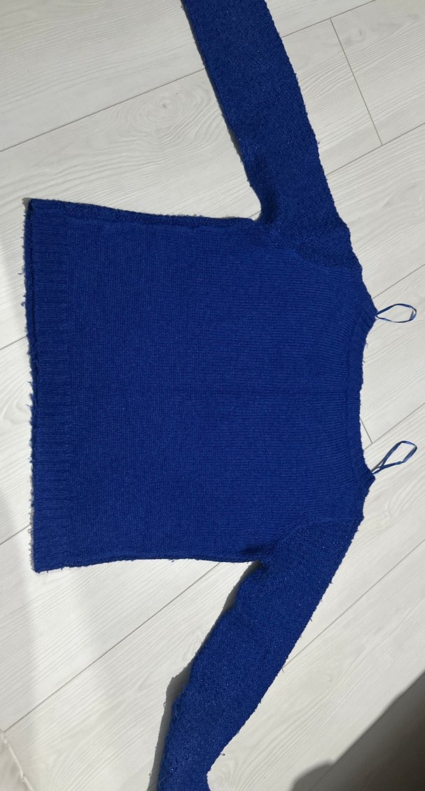 Kadın Koyu Mavi Kısa Triko Kazak - Görsel 2