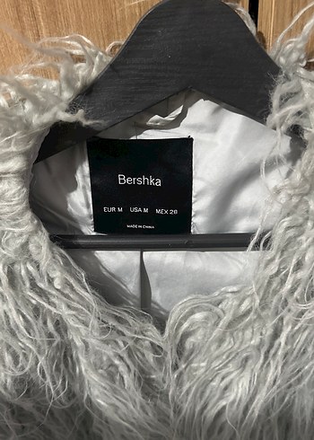 Gri Midi Boy Tüylü Kadın Kaban - Görsel 2