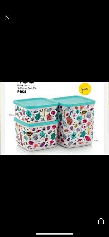 Tupperware kubik set