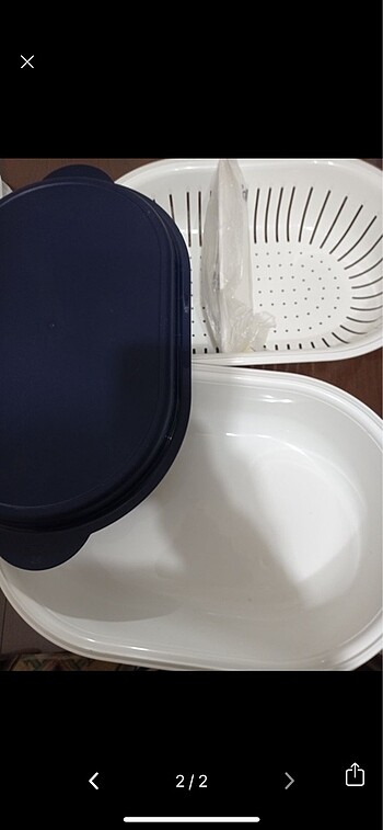 Beden beyaz Renk Tupperware kristalin süzgeçli oval
