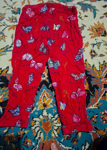 Kız Çocuk Renkli Kelebekli Salaş Tayt - Görsel 2