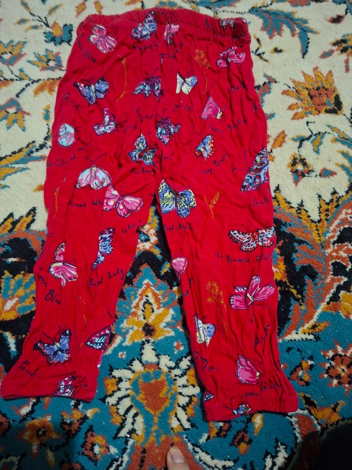 Kız Çocuk Renkli Kelebekli Salaş Tayt - Görsel 2