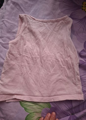 Kız Çocuk Pembe Dantel Detaylı Straplez Tişört - Görsel 3