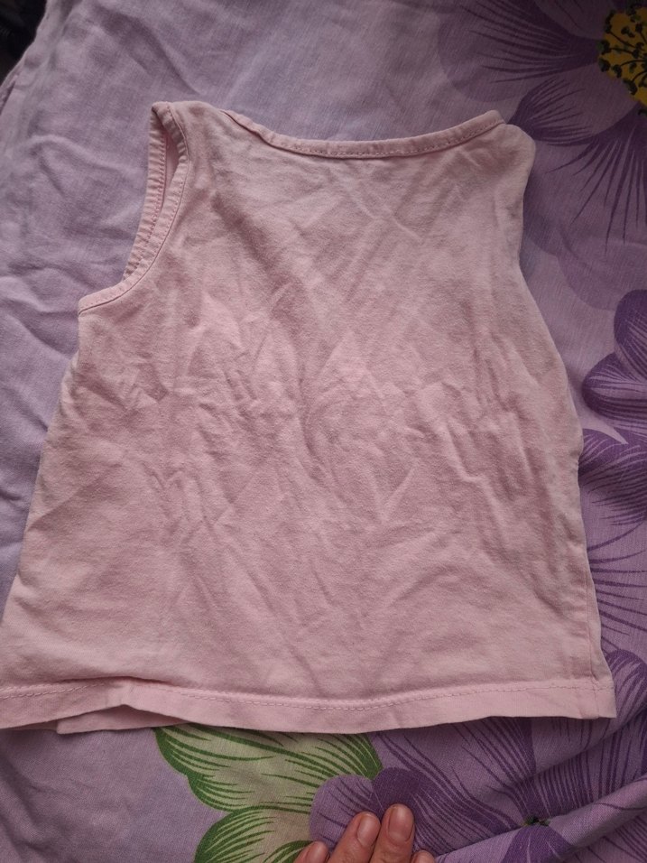 Kız Çocuk Pembe Dantel Detaylı Straplez Tişört - Görsel 3