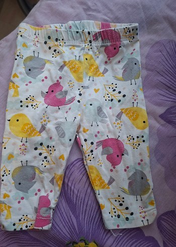 Kız Çocuk Baskılı Düğmeli Tayt - Görsel 2