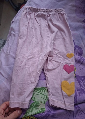 Kız Çocuk Baskılı Düğmeli Tayt - Görsel 9