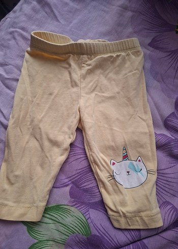 Kız Çocuk Baskılı Düğmeli Tayt - Görsel 6