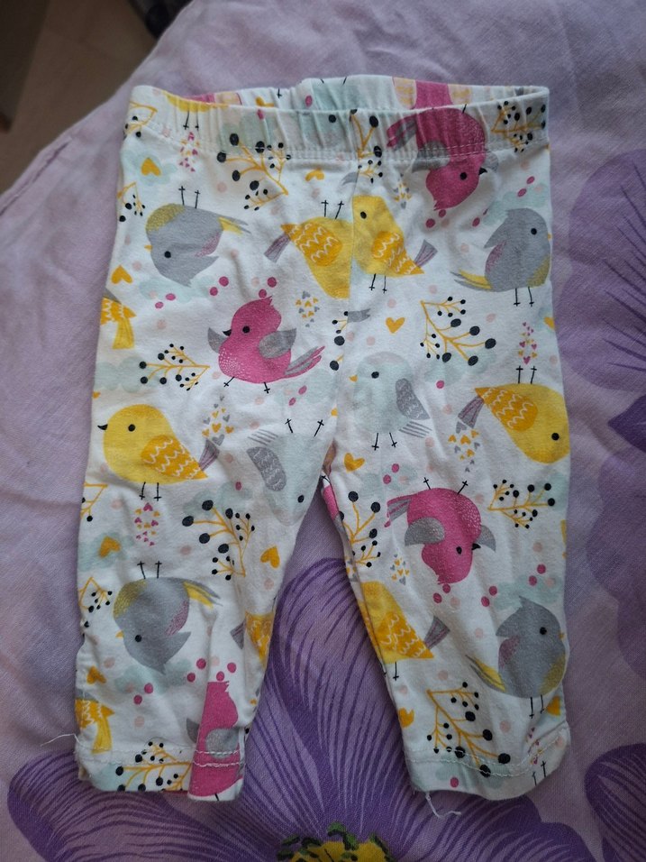 Kız Çocuk Baskılı Düğmeli Tayt - Görsel 3