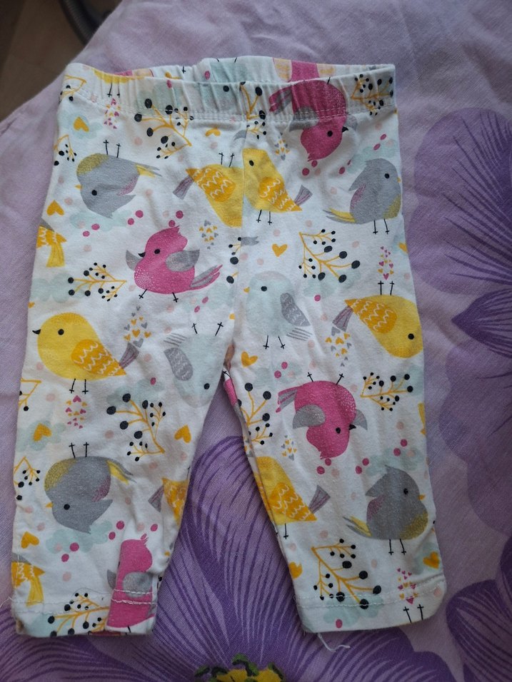 Kız Çocuk Baskılı Düğmeli Tayt - Görsel 2