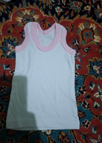 Pembe Kenarlı Beyaz Çocuk Atlet külot - Görsel 2