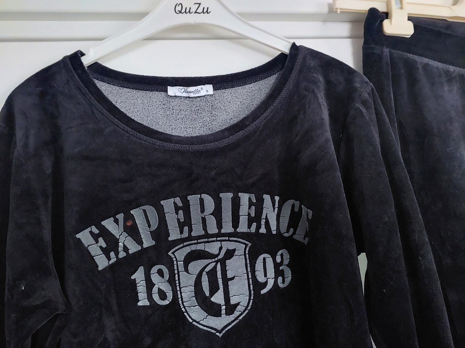 Siyah Kadın Spor Takım, Rahat Kesim, Uzun Kollu - Görsel 4