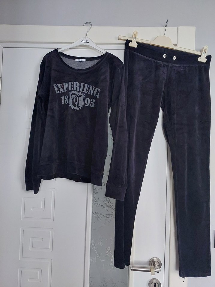 Siyah Kadın Spor Takım, Rahat Kesim, Uzun Kollu - Görsel 3