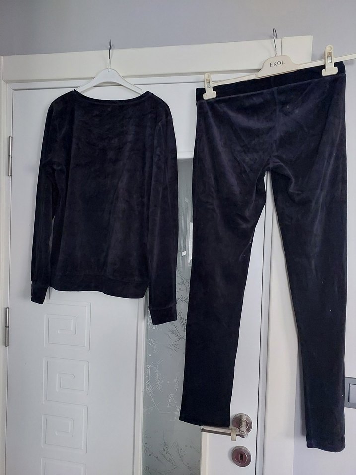 Siyah Kadın Spor Takım, Rahat Kesim, Uzun Kollu - Görsel 2