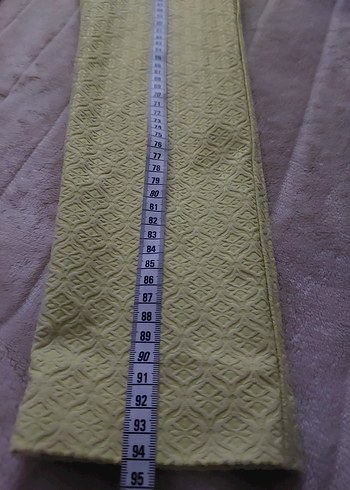 Sarı Midi Kadın Kumaş Pantolon - Görsel 5