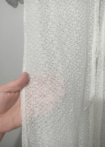 Beyaz Bohem Uzun pareo - Görsel 5