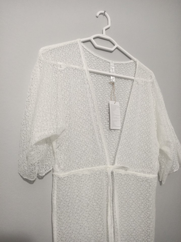 Beyaz Bohem Uzun pareo - Görsel 2