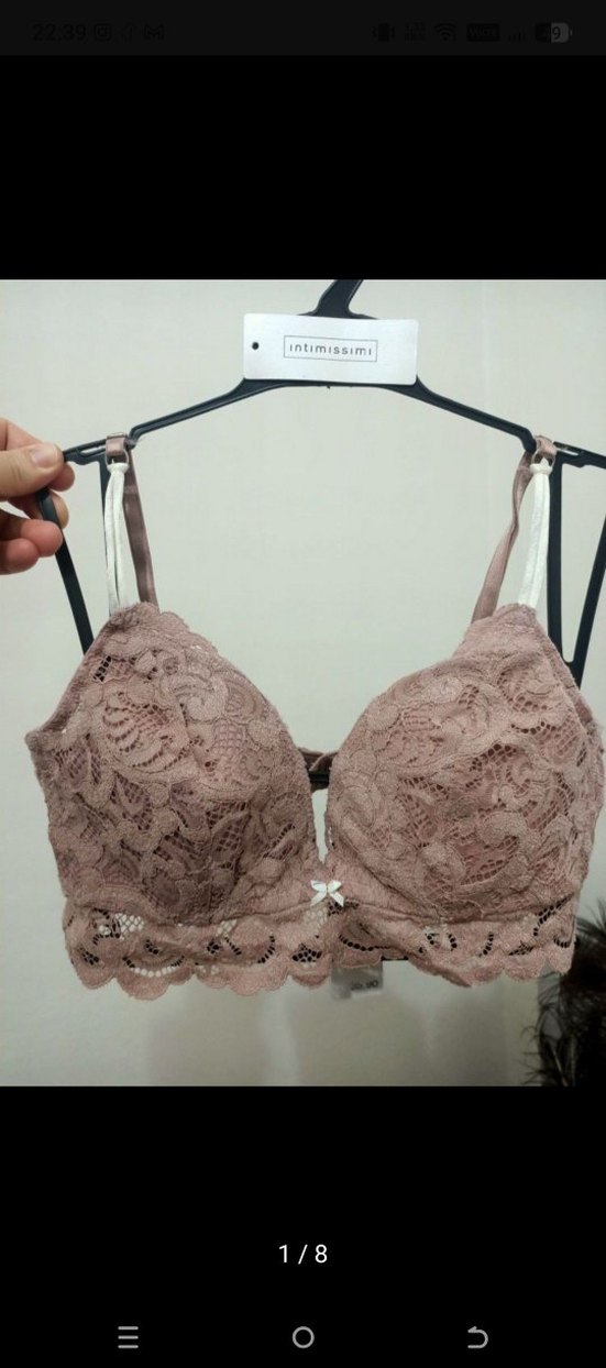 Bej Dantel Vintage Bohem Sütyen - Görsel 2