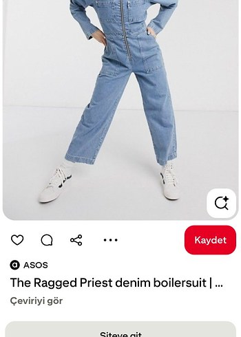 s Beden mavi Renk Kadın Denim Uzun Tulum - Mavi