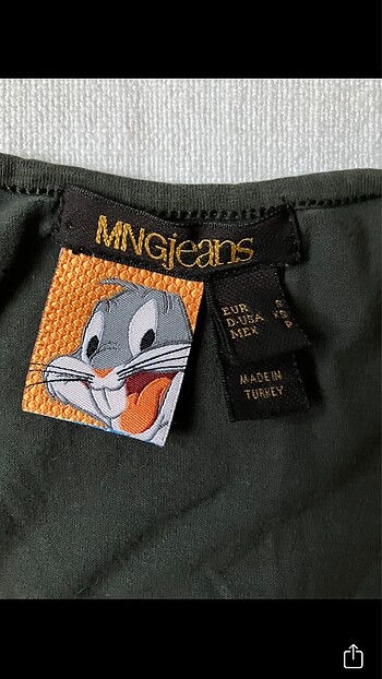 s Beden haki Renk Y2k vintage grunge bugs bunny top