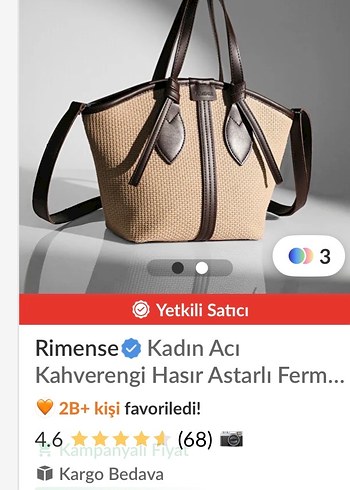 Rimense Kadın Krem Hasır Deri Omuz Çantası - Görsel 2