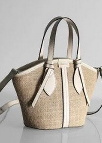 Rimense Kadın Krem Hasır Deri Omuz Çantası - Görsel 3