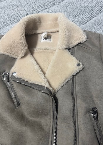 Kadın kız çocuk kürlü kaban - Görsel 5