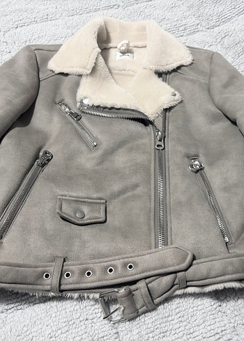 Kadın kız çocuk kürlü kaban - Görsel 6