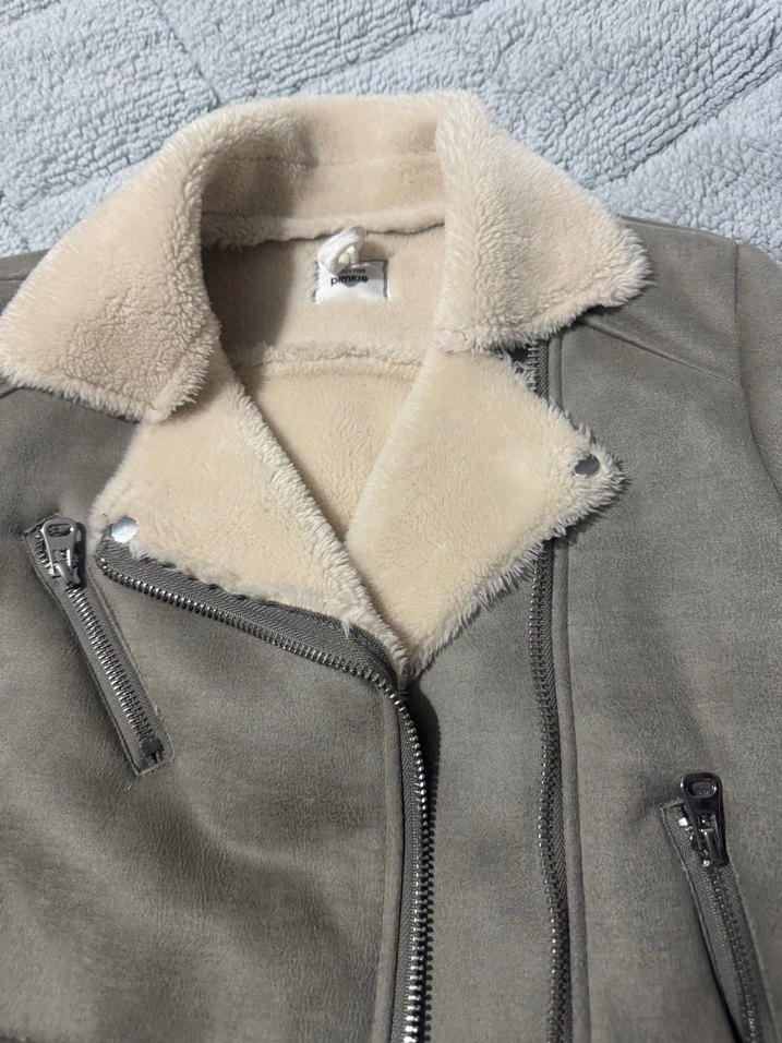 Kadın kız çocuk kürlü kaban - Görsel 5