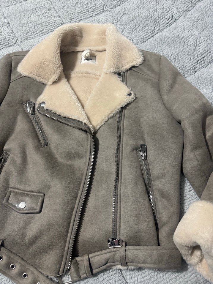 Kadın kız çocuk kürlü kaban - Görsel 2