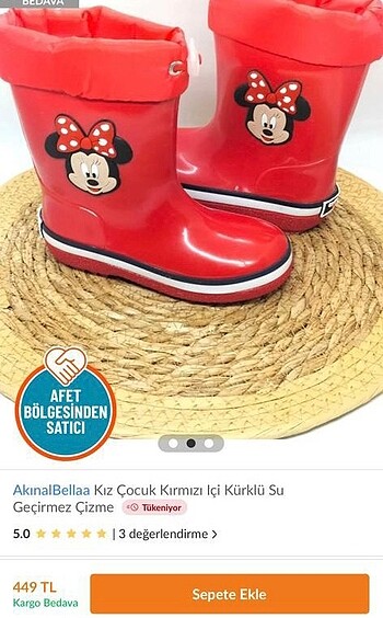 Akınal Bella Kız çocuk yağmur bot