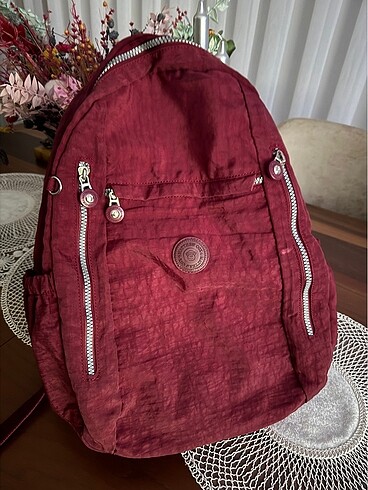  Beden bordo Renk Yıkanabilen çok cepli sırt çantası