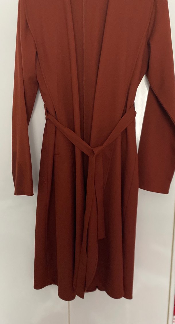 Bordo Uzun Kollu Kadın Sabahlık - Görsel 3