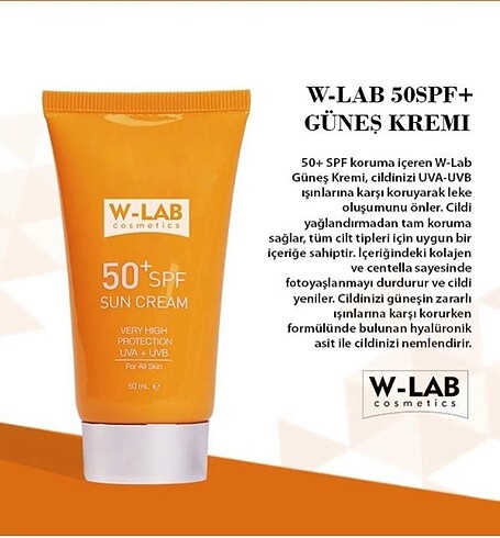 W-Lab Güneş kremi