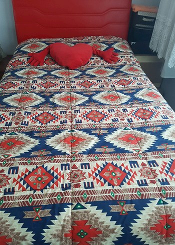 Renkli Bağlamalı Desenli Nevresim ve Çarşaf Seti
