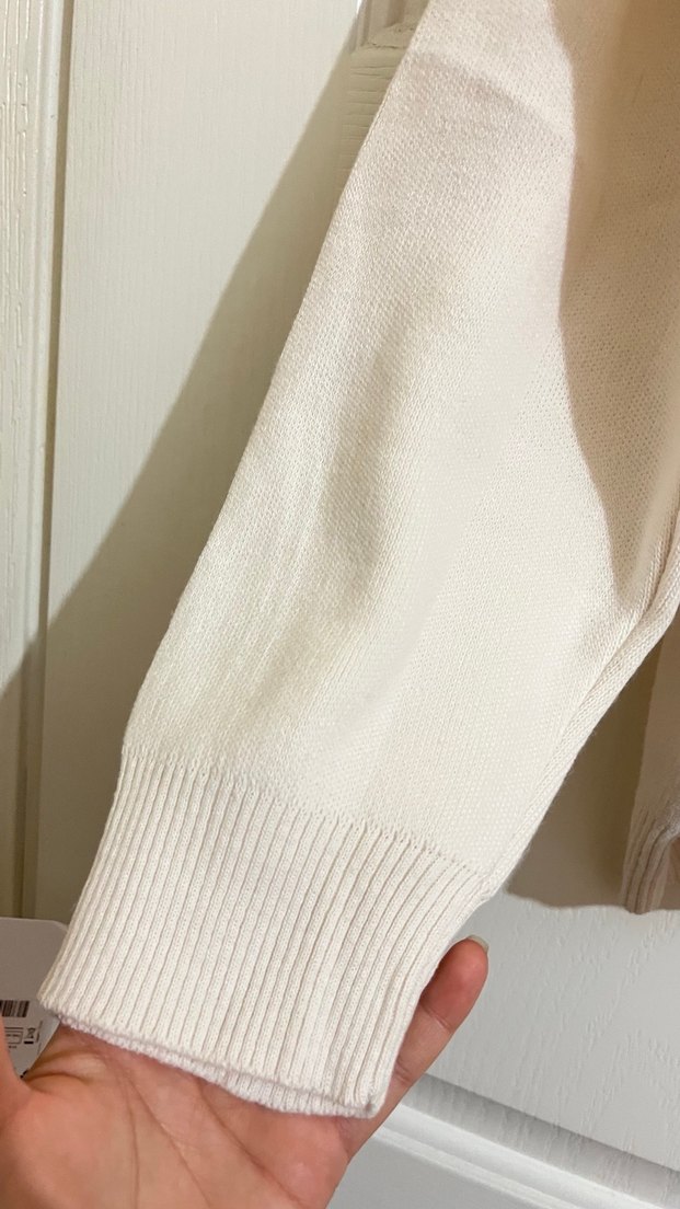 Nakışlı krem  Kadın Triko Kazak - Görsel 4