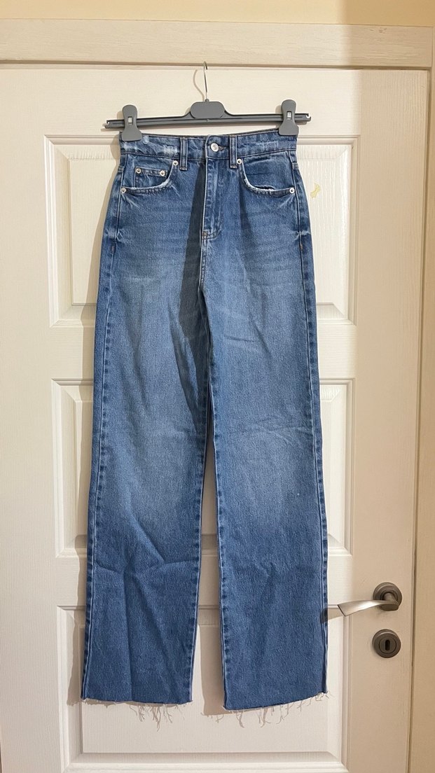 Kadın Mavi Denim Normal Kesim Jean - Görsel 2