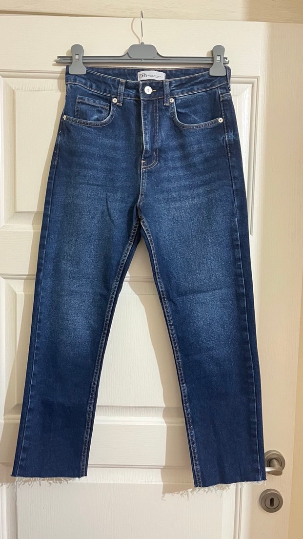 Lacivert Kadın Denim  Fit Pantolon - Görsel 2