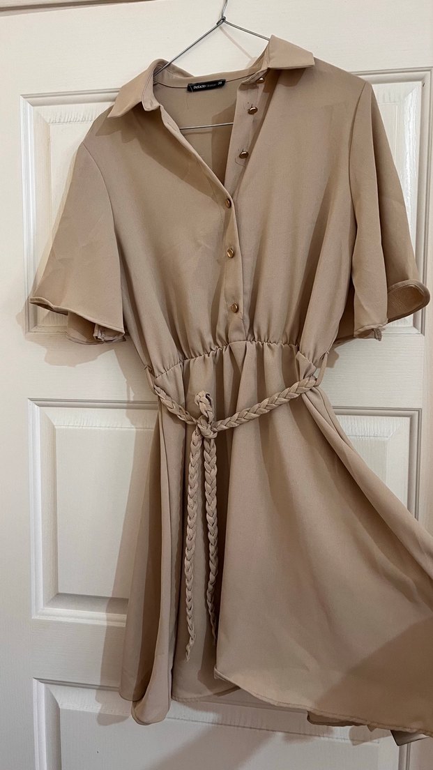 Bej Midi Kadın elbise - Görsel 2