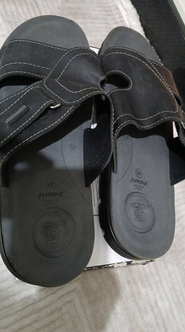 Tokalı Siyah Erkek Terlik - Görsel 2