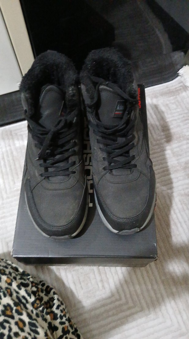 Gri Kürklü Erkek Spor Ayakkabı - Görsel 2