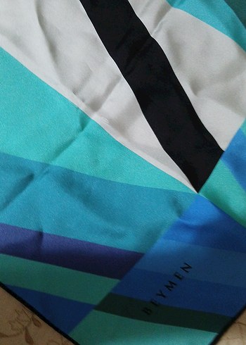 Kadın Mavi Modern Desenli eşarp - Görsel 5