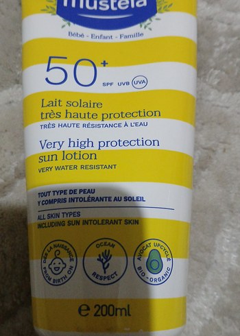 Mustela SPF 50 Yüksek Koruma Güneş Losyonu 200 ml - Görsel 6