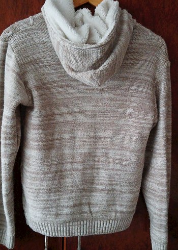 Bej Renkli Örgü erkek çocuk hırka - Görsel 5