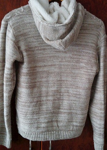 Bej Renkli Örgü erkek çocuk hırka - Görsel 6