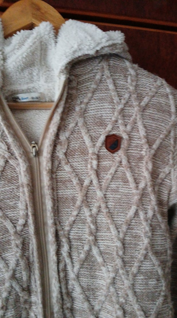 Bej Renkli Örgü erkek çocuk hırka - Görsel 3