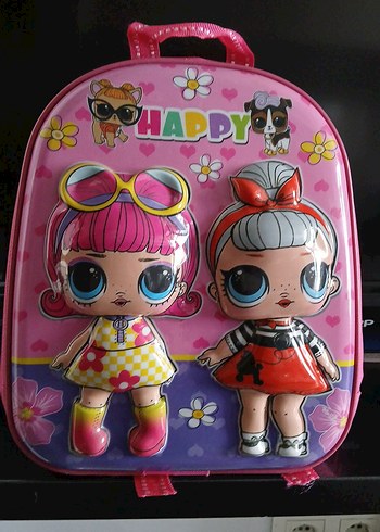 Renkli Pembe Çocuk Okul Çantası - Görsel 3