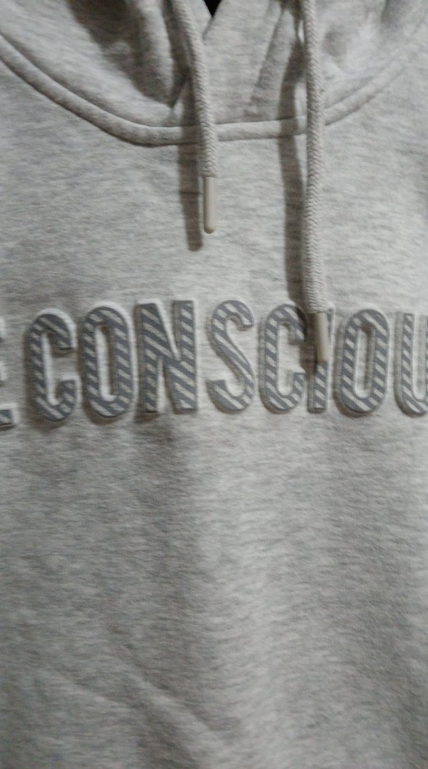 Gri Kapüşonlu Uzun Kollu Sweatshirt - Görsel 4